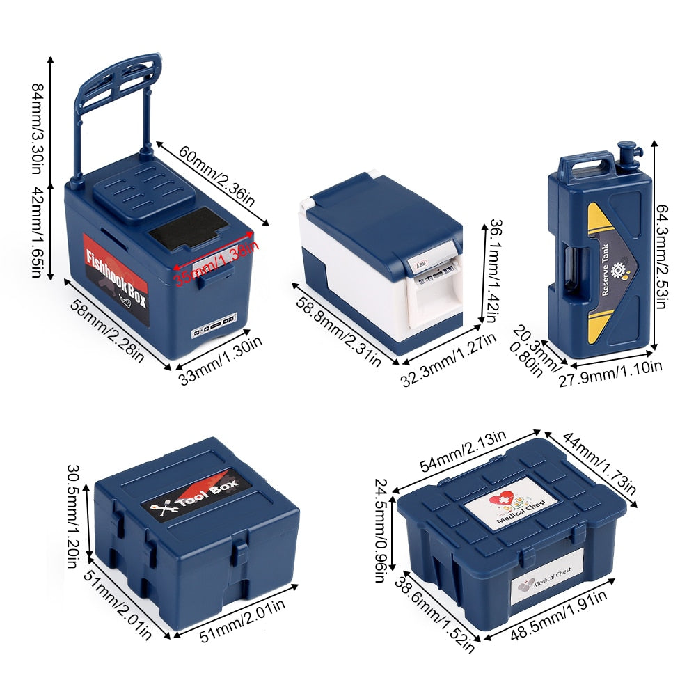 INJORA 5pcs Mini Plastic Fishing Boxes Medical Chest Tool Cases for 1/10 RC Crawler 11 INJORA 5pcs Mini Plastic Fishing Boxes Medical Chest Tool Cases for 1/10 RC Crawler