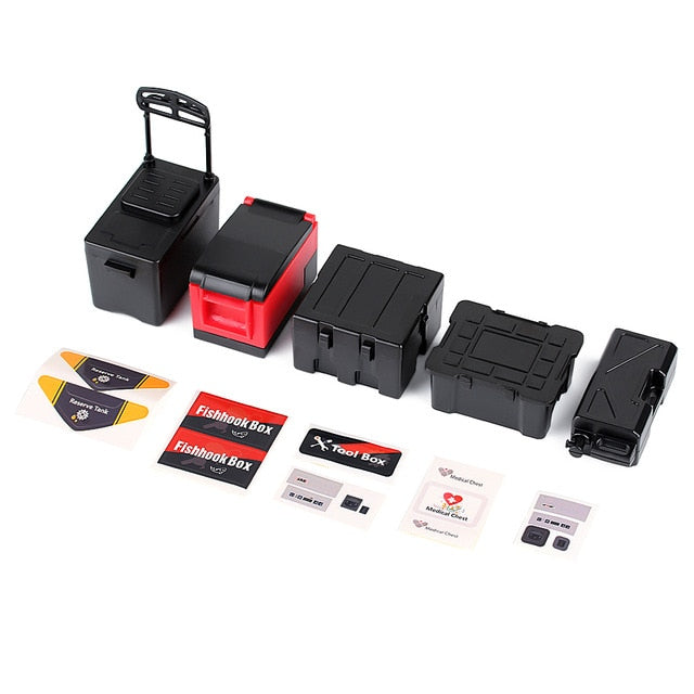 INJORA 5pcs Mini Plastic Fishing Boxes Medical Chest Tool Cases for 1/10 RC Crawler 3 INJORA 5pcs Mini Plastic Fishing Boxes Medical Chest Tool Cases for 1/10 RC Crawler