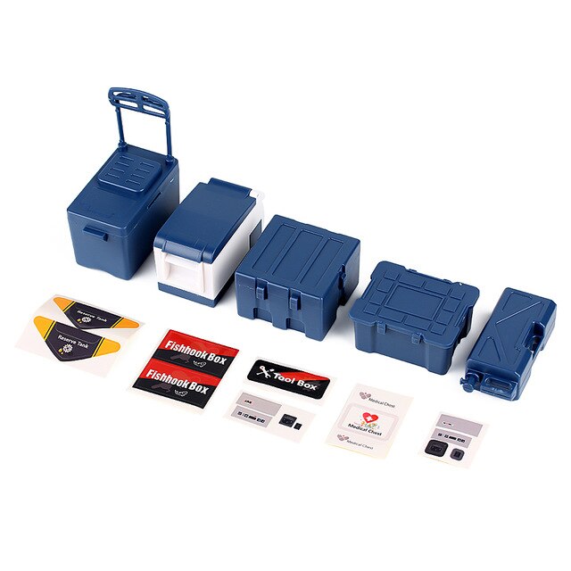INJORA 5pcs Mini Plastic Fishing Boxes Medical Chest Tool Cases for 1/10 RC Crawler 10 INJORA 5pcs Mini Plastic Fishing Boxes Medical Chest Tool Cases for 1/10 RC Crawler
