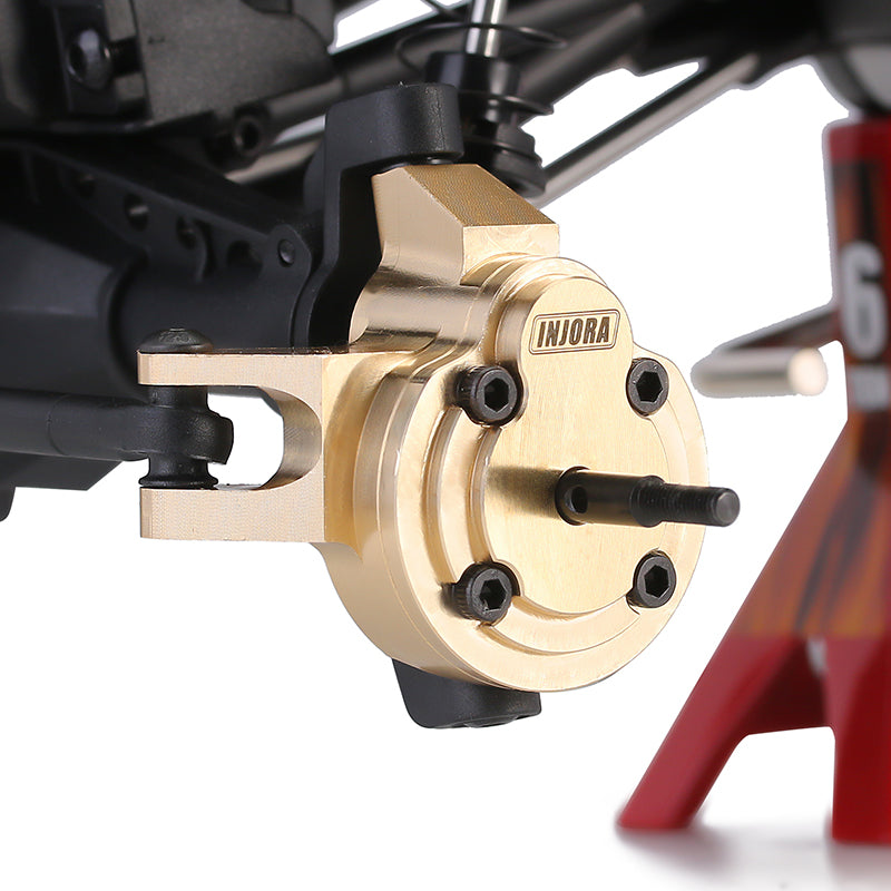 INJORA 66g/set Brass Portal Cover Steering Knuckle Set for 1/18 UTB18 Capra (UTB18-02) 4 INJORA 66g/set Brass Portal Cover Steering Knuckle Set for 1/18 UTB18 Capra (UTB18-02)