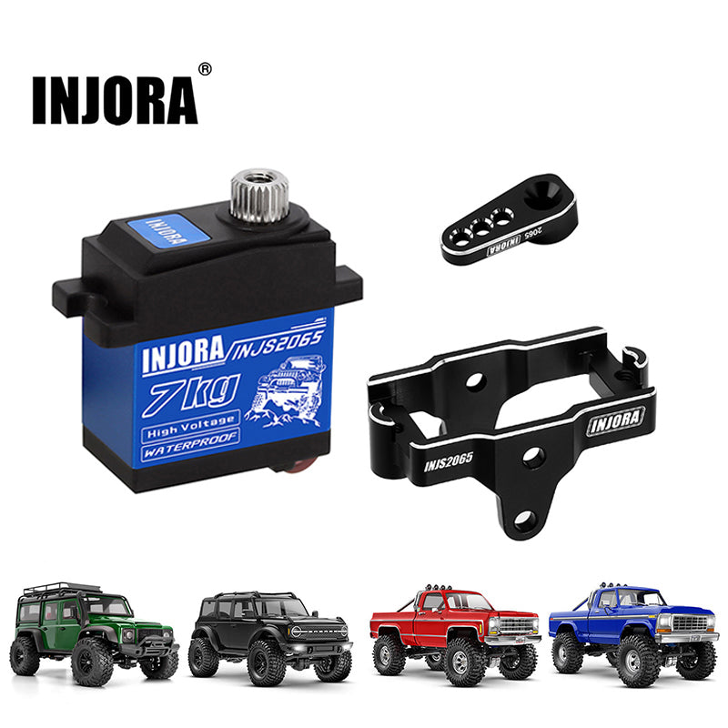 INJORA 7KG High Voltage Waterproof 2065 Digital Servo with Mount for 1/18 TRX4M
