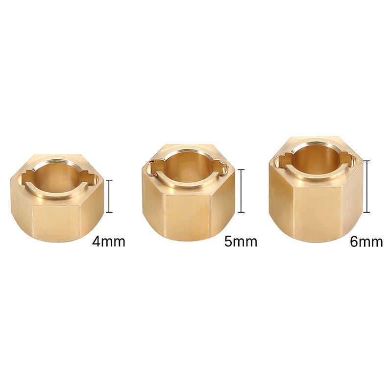 INJORA 7mm Brass Wheel Hex Hub Extenders for FMS FCX24 FCX18 (FCX24-07) 10 INJORA 7mm Brass Wheel Hex Hub Extenders for FMS FCX24 FCX18 (FCX24-07)