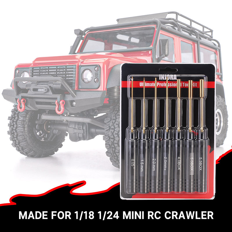 INJORA 7PCS HSS Hex Screwdrivers Thin Walled Nut Drivers for 1/18 1/24 RC Crawlers 7 INJORA 7PCS HSS Hex Screwdrivers Thin Walled Nut Drivers for 1/18 1/24 RC Crawlers