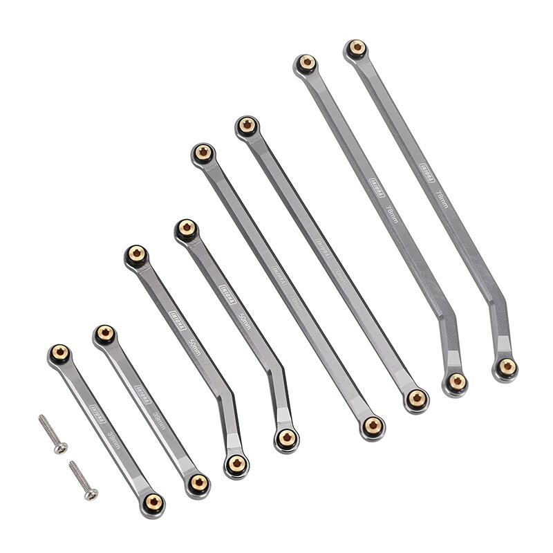 INJORA 8PCS Aluminum High Clearance 4 Links Kit for Axial SCX24 Gladiator Power Wagon 10 INJORA 8PCS Aluminum High Clearance 4 Links Kit for Axial SCX24 Gladiator Power Wagon