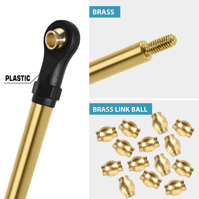 INJORA 8PCS Brass High Clearance Links Set for 1/18 TRX4M High Trail K10 F150 (4M-77) 5 INJORA 8PCS Brass High Clearance Links Set for 1/18 TRX4M High Trail K10 F150 (4M-77)