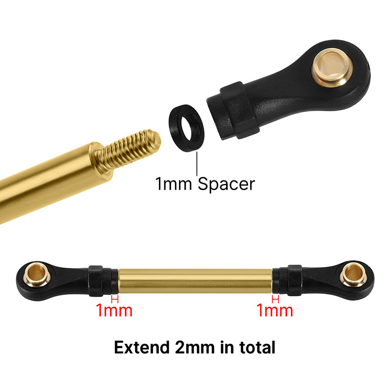 INJORA 8PCS Brass High Clearance Links Set for 1/18 TRX4M High Trail K10 F150 (4M-77) 6 INJORA 8PCS Brass High Clearance Links Set for 1/18 TRX4M High Trail K10 F150 (4M-77)