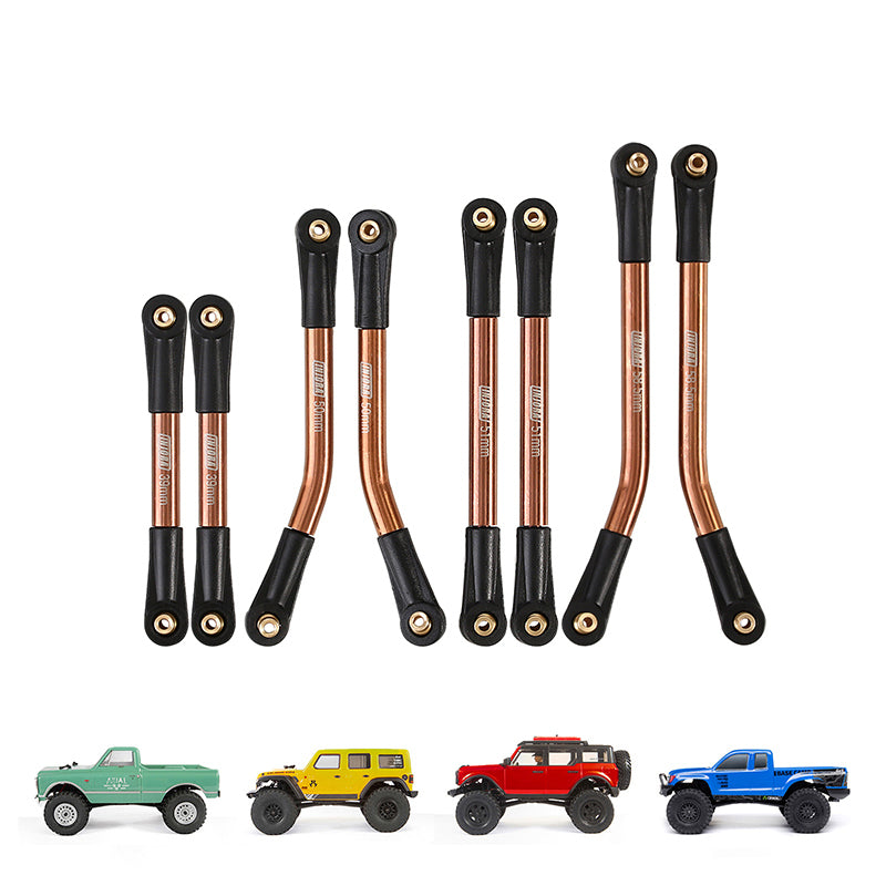 INJORA 8PCS Stainless Steel High Clearance 4 Links Set for SCX24 C10 JLU Bronco Base Camp 13 INJORA 8PCS Stainless Steel High Clearance 4 Links Set for SCX24 C10 JLU Bronco Base Camp