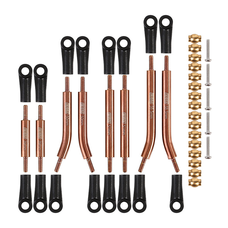 INJORA 8PCS Stainless Steel High Clearance 4 Links Set for SCX24 C10 JLU Bronco Base Camp 14 INJORA 8PCS Stainless Steel High Clearance 4 Links Set for SCX24 C10 JLU Bronco Base Camp