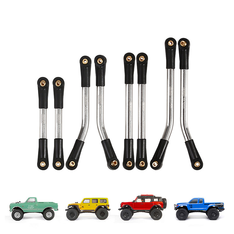 INJORA 8PCS Stainless Steel High Clearance 4 Links Set for SCX24 C10 JLU Bronco Base Camp 8 INJORA 8PCS Stainless Steel High Clearance 4 Links Set for SCX24 C10 JLU Bronco Base Camp