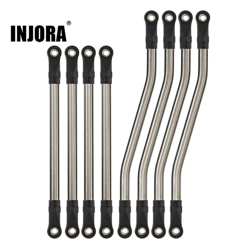 INJORA 8pcs/set Steel Link Plastic Rod End for Axial 1/10 Capra 1.9 4WD UTB AXI03004