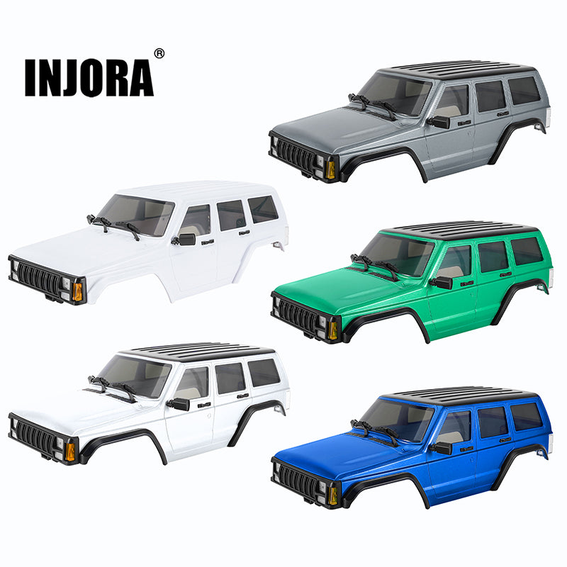 INJORA ABS Cherokee Body With Bumpers for 155mm 1/18 TRX4M Bronco Defender