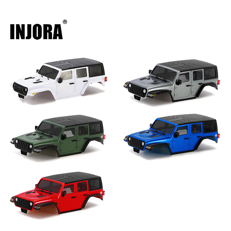 INJORA ABS Hard Top Body with Bumpers for 155mm 1/18 TRX4M Bronco Defender