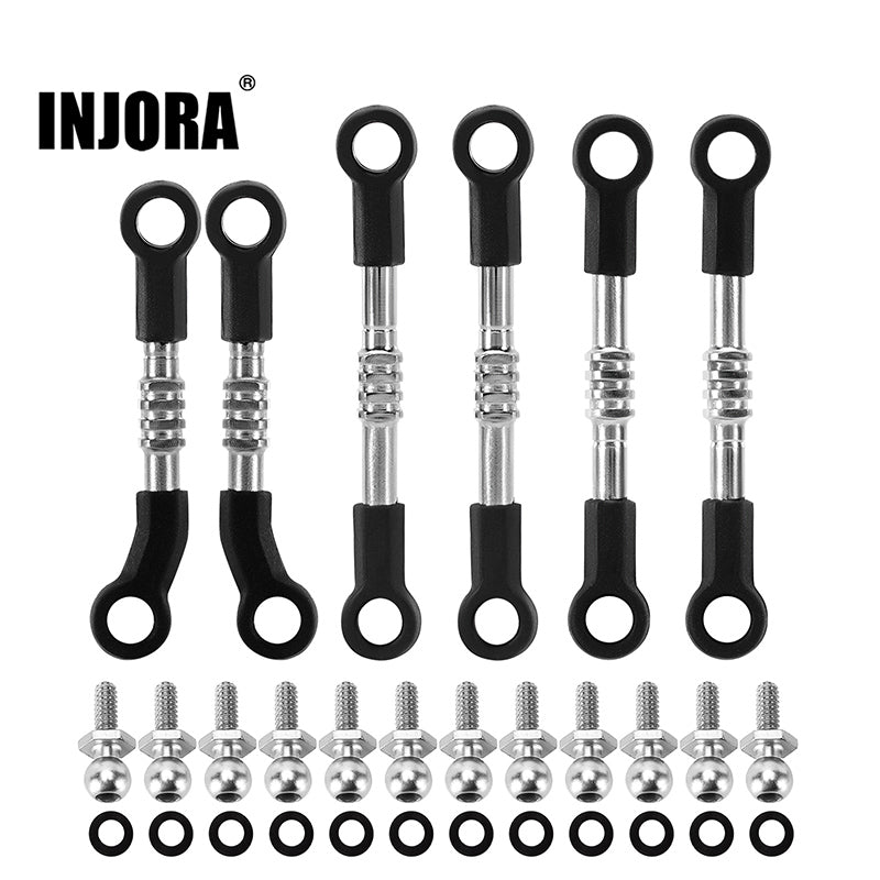 INJORA Adjustable Stainless Steel Links Set for Losi Micro-B Micro-T