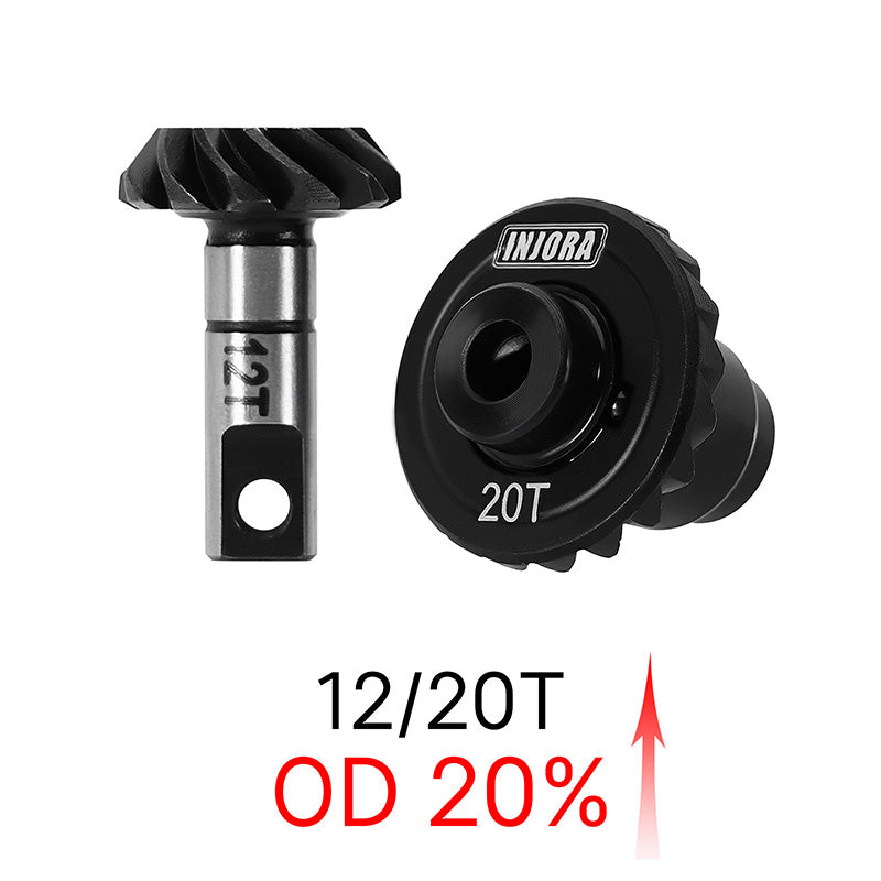 INJORA Alloy Steel Helical Diff Gears for 1/18 Redcat Ascent-18 12 INJORA Alloy Steel Helical Diff Gears for 1/18 Redcat Ascent-18