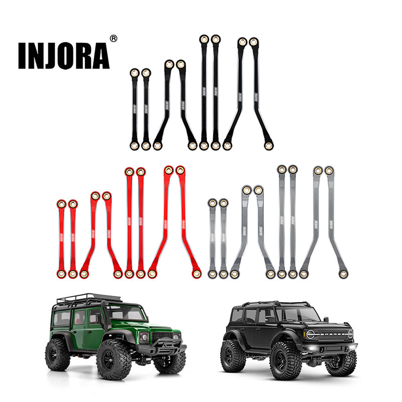 INJORA Aluminum High Clearance Chassis Links Set for 1/18 TRX4M Defender Bronco