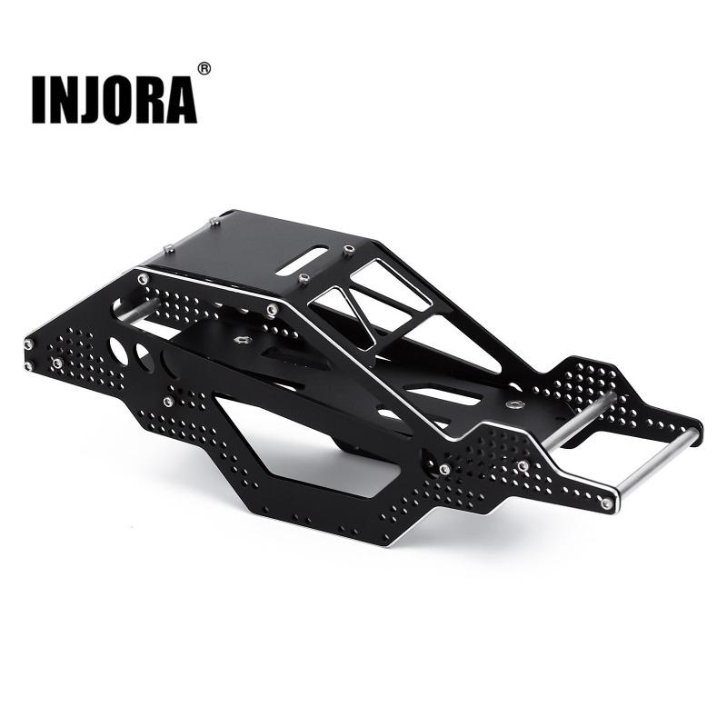 INJORA Black Aluminum Rock Buggy Roll Cage Body Shell Chassis for Axial SCX24