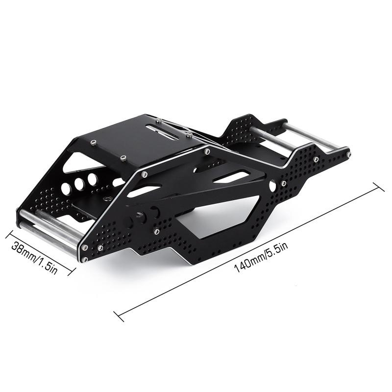 INJORA Black Aluminum Rock Buggy Roll Cage Body Shell Chassis for Axial SCX24 6 INJORA Black Aluminum Rock Buggy Roll Cage Body Shell Chassis for Axial SCX24