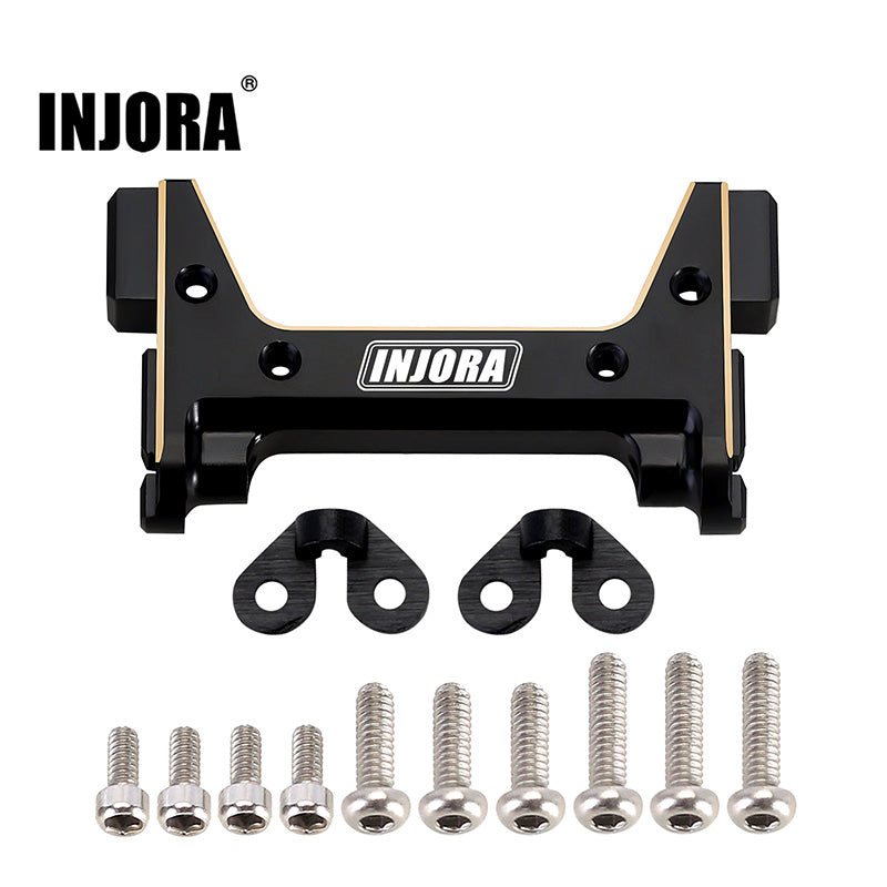 INJORA Black Brass Front Bumper Mount for 1/18 TRX4M Defender Bronco (4M-79)