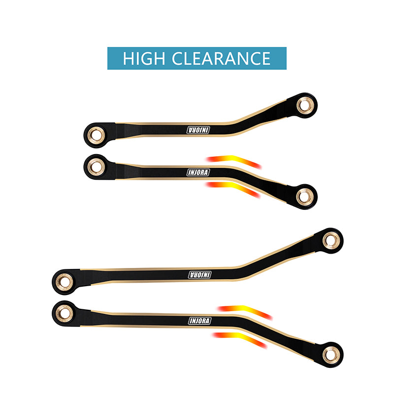 INJORA Black Brass High Clearance Links Set for 1/18 TRX4M Defender Bronco (4M-45) 5 INJORA Black Brass High Clearance Links Set for 1/18 TRX4M Defender Bronco (4M-45)