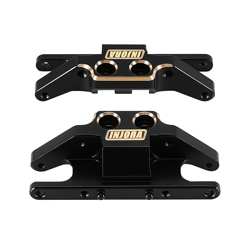 INJORA Black Brass Skid Plate Transmission Mount for 1/24 FMS FCX24M 3 INJORA Black Brass Skid Plate Transmission Mount for 1/24 FMS FCX24M