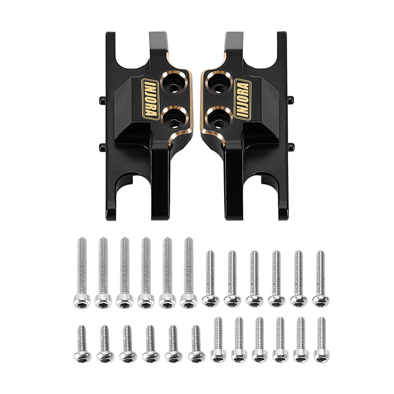 INJORA Black Brass Skid Plate Transmission Mount for 1/24 FMS FCX24M 7 INJORA Black Brass Skid Plate Transmission Mount for 1/24 FMS FCX24M