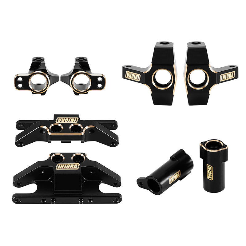 INJORA Black Brass Upgrade Parts for 1/24 FMS FCX24M 3 INJORA Black Brass Upgrade Parts for 1/24 FMS FCX24M