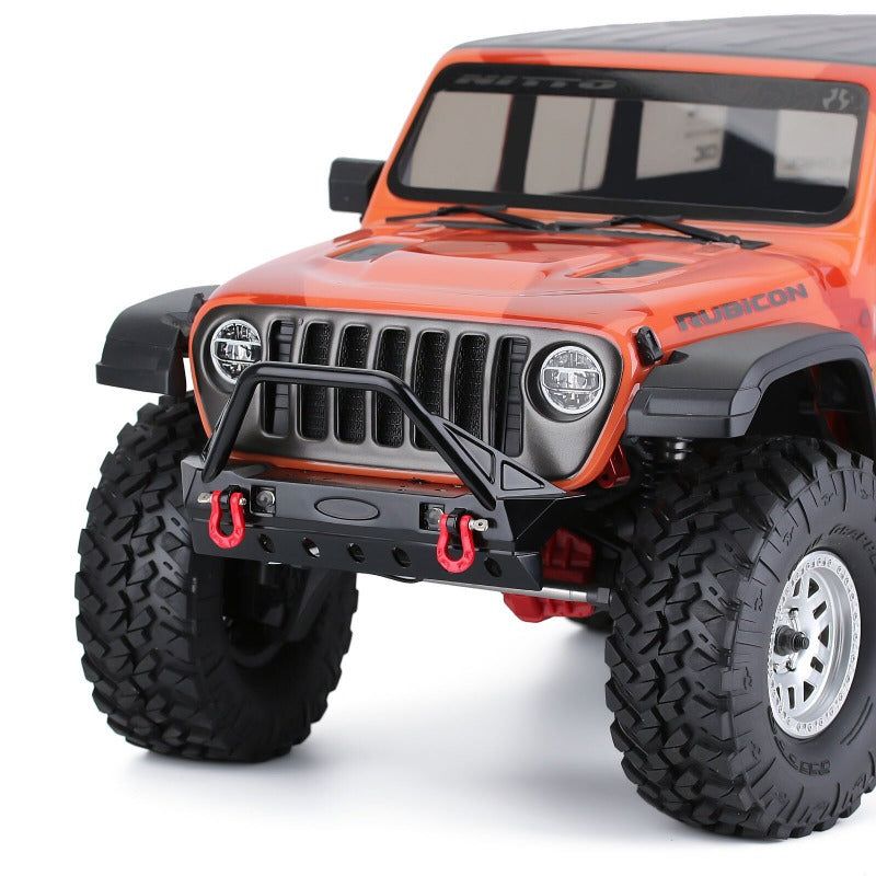 INJORA Black Metal Front Bumper with Lights for SCX10 II SCX10 III TRX4 15 INJORA Black Metal Front Bumper with Lights for SCX10 II SCX10 III TRX4