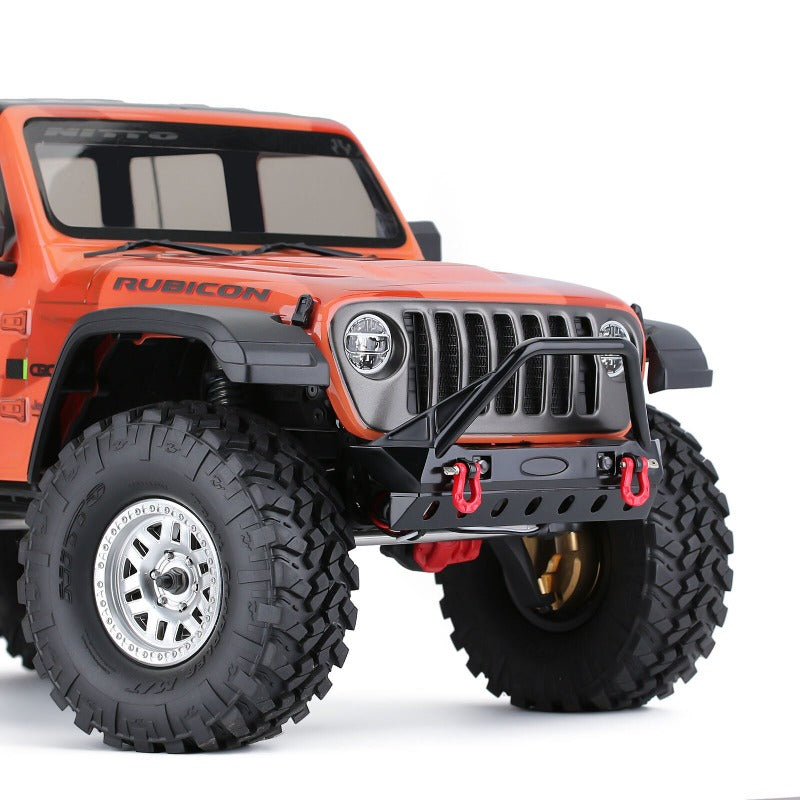 INJORA Black Metal Front Bumper with Lights for SCX10 II SCX10 III TRX4 16 INJORA Black Metal Front Bumper with Lights for SCX10 II SCX10 III TRX4