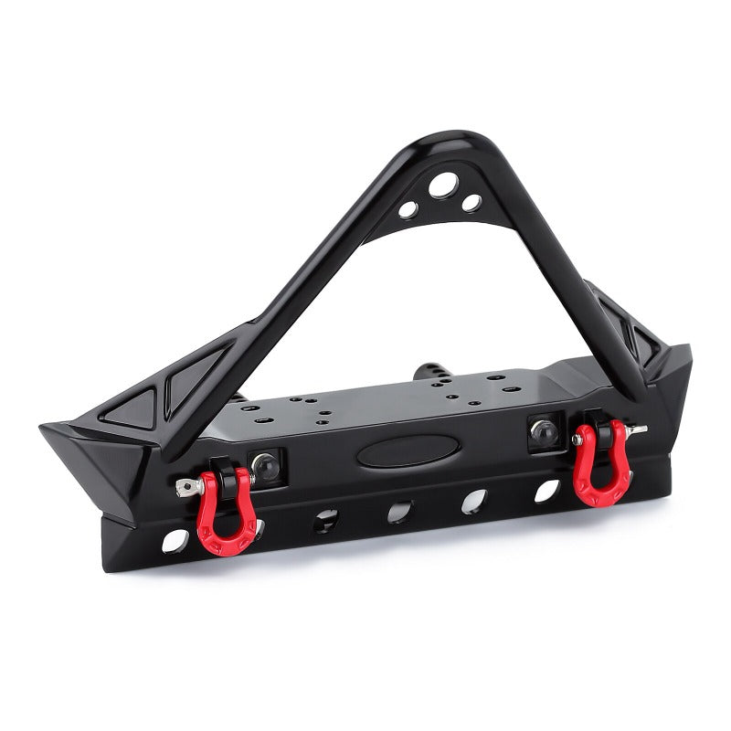 INJORA Black Metal Front Bumper with Lights for SCX10 II SCX10 III TRX4 3 INJORA Black Metal Front Bumper with Lights for SCX10 II SCX10 III TRX4