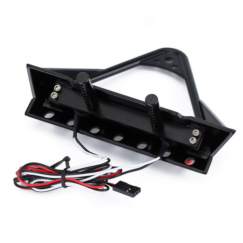 INJORA Black Metal Front Bumper with Lights for SCX10 II SCX10 III TRX4 7 INJORA Black Metal Front Bumper with Lights for SCX10 II SCX10 III TRX4