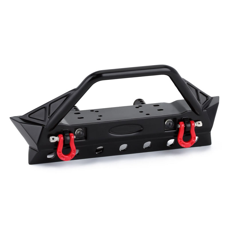INJORA Black Metal Front Bumper with Lights for SCX10 II SCX10 III TRX4 10 INJORA Black Metal Front Bumper with Lights for SCX10 II SCX10 III TRX4