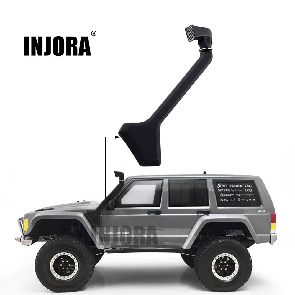INJORA Black Rubber Snorkel for 1/10 Axial SCX10 II Jeep Cherokee