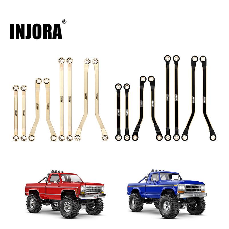 INJORA Brass High Clearance Links for 1/18 TRX4M High Trail K10 F150 (4M-97)