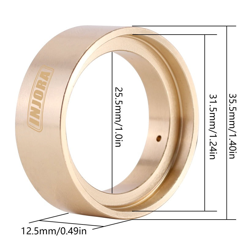 INJORA Brass Inner Clamp Rings for INJORA 1.0 Wheels & TRX4M Stock Tires 3 INJORA Brass Inner Clamp Rings for INJORA 1.0 Wheels & TRX4M Stock Tires