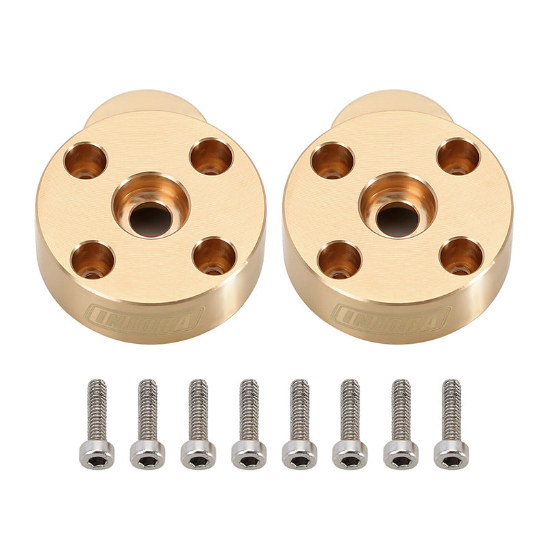 INJORA Brass Outer Portal Housing Covers For FCX24 FCX18 Front & Rear Axles (FCX24-01) 9 Golden Brass