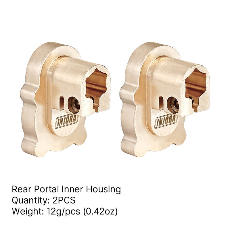 INJORA Brass Rear Portal Inner Housings for FMS FCX24 FCX18 (FCX24-08) 3 INJORA Brass Rear Portal Inner Housings for FMS FCX24 FCX18 (FCX24-08)