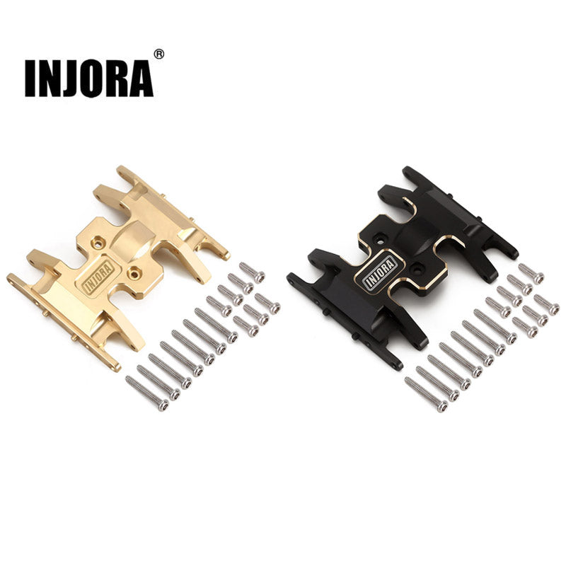 INJORA Brass Skid Plate Gearbox Transmission Mount for Axial SCX24