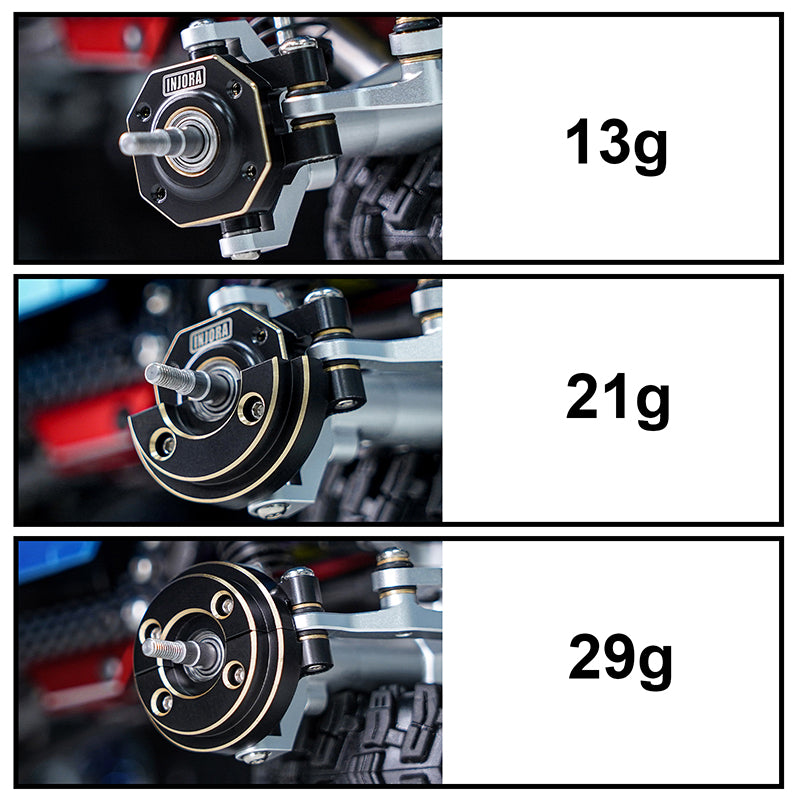 INJORA Brass Steering Knuckles and Counterweight for 1/18 TRX4M 13 INJORA Brass Steering Knuckles and Counterweight for 1/18 TRX4M