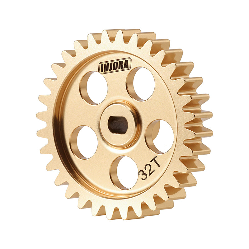 INJORA Brass Transmission Main Gear with Plastic Motor Pinion for Losi Micro-B Micro-T 11 INJORA Brass Transmission Main Gear with Plastic Motor Pinion for Losi Micro-B Micro-T