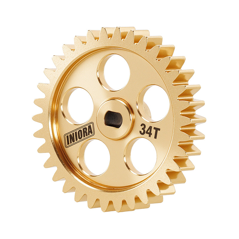 INJORA Brass Transmission Main Gear with Plastic Motor Pinion for Losi Micro-B Micro-T 16 INJORA Brass Transmission Main Gear with Plastic Motor Pinion for Losi Micro-B Micro-T