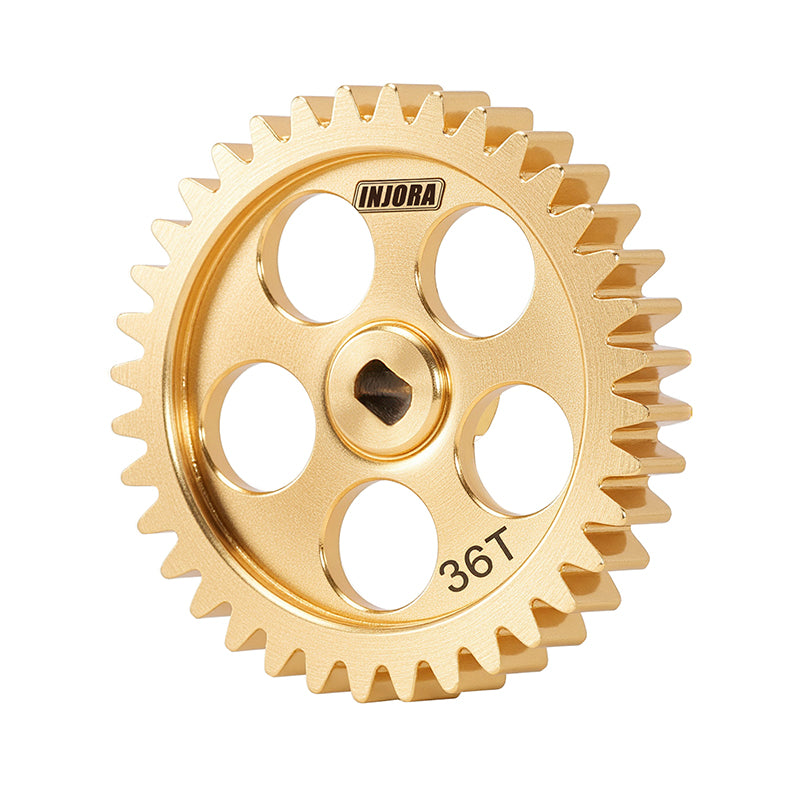 INJORA Brass Transmission Main Gear with Plastic Motor Pinion for Losi Micro-B Micro-T 6 INJORA Brass Transmission Main Gear with Plastic Motor Pinion for Losi Micro-B Micro-T