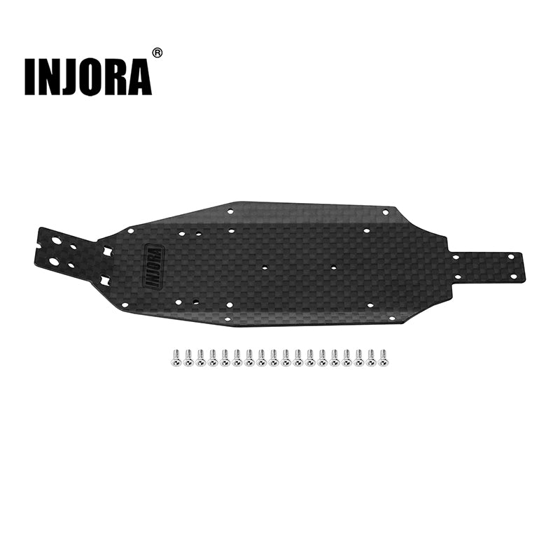 INJORA Carbon Fiber Chassis for 1/24 Buggy Losi Micro-B (8g)
