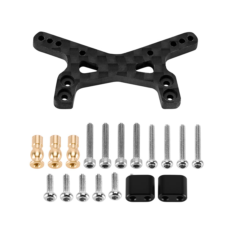 INJORA Carbon Fiber Shock Towers with Shock Mount Spacer for Losi Micro-B Micro-T 3 INJORA Carbon Fiber Shock Towers with Shock Mount Spacer for Losi Micro-B Micro-T