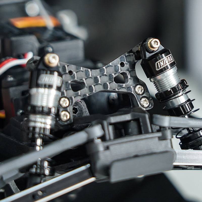 INJORA Carbon Fiber Shock Towers with Shock Mount Spacer for Losi Micro-B Micro-T 4 INJORA Carbon Fiber Shock Towers with Shock Mount Spacer for Losi Micro-B Micro-T