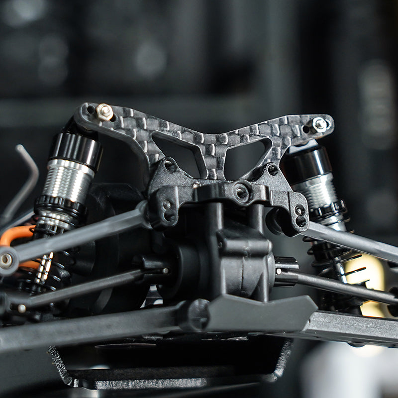 INJORA Carbon Fiber Shock Towers with Shock Mount Spacer for Losi Micro-B Micro-T 10 INJORA Carbon Fiber Shock Towers with Shock Mount Spacer for Losi Micro-B Micro-T