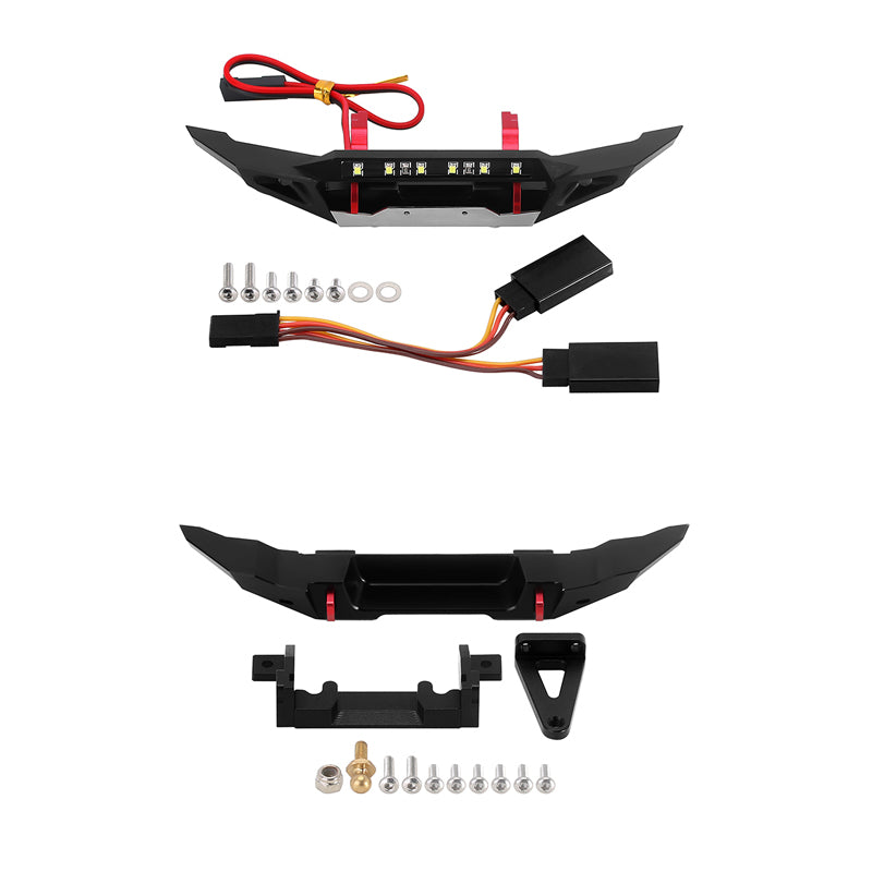 INJORA CNC Aluminum Bumper with Light Bar for 1/18 TRX4M Bronco (4M-85) 4 INJORA CNC Aluminum Bumper with Light Bar for 1/18 TRX4M Bronco (4M-85)