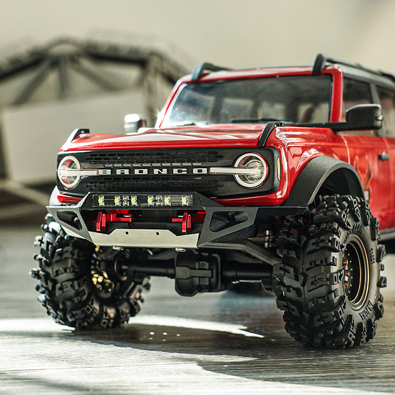 INJORA CNC Aluminum Bumper with Light Bar for 1/18 TRX4M Bronco (4M-85) 5 INJORA CNC Aluminum Bumper with Light Bar for 1/18 TRX4M Bronco (4M-85)