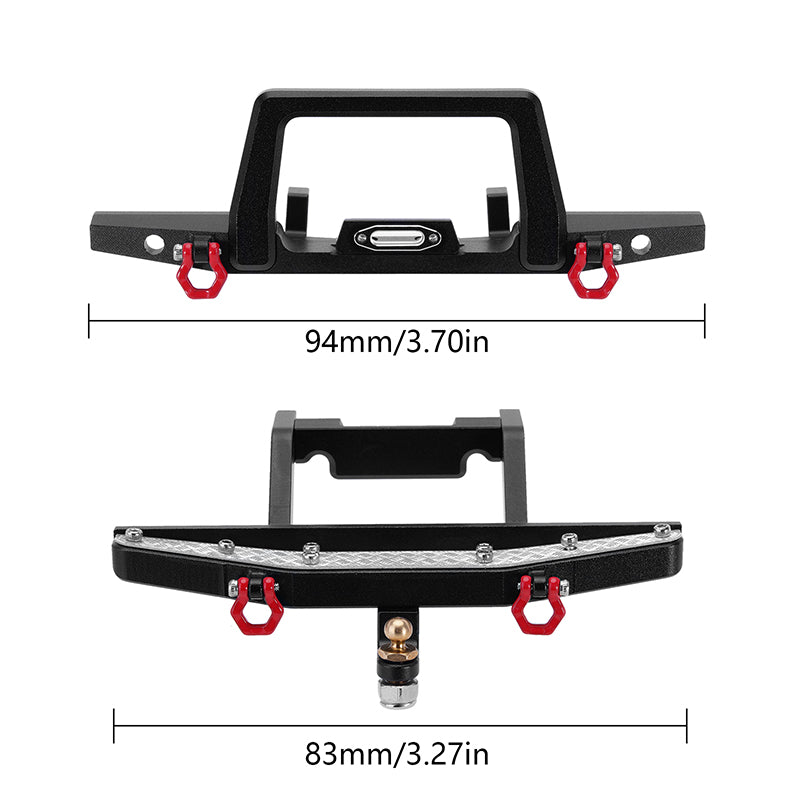 INJORA CNC Aluminum Front Rear Bumper for 1/18 TRX4M Defender (4M-41) 4 INJORA CNC Aluminum Front Rear Bumper for 1/18 TRX4M Defender (4M-41)