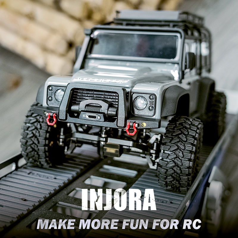 INJORA CNC Aluminum Front Rear Bumper for 1/18 TRX4M Defender (4M-41) 5 INJORA CNC Aluminum Front Rear Bumper for 1/18 TRX4M Defender (4M-41)