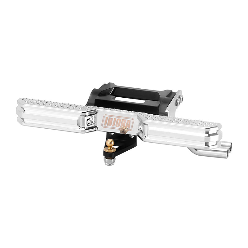INJORA CNC Aluminum Front Rear Bumper with Dual Exhaust for 1/18 TRX4M High Trail F150 12 INJORA CNC Aluminum Front Rear Bumper with Dual Exhaust for 1/18 TRX4M High Trail F150